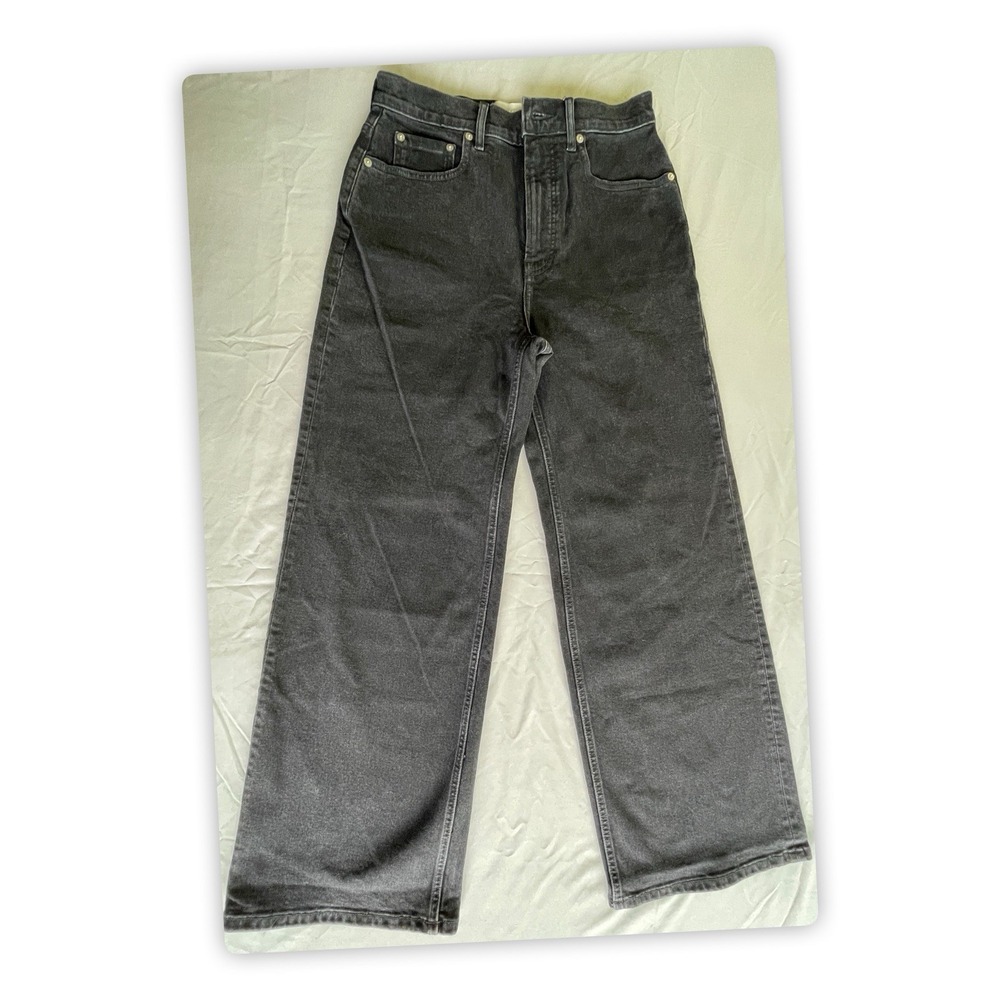 Everlane Way-High Sailor Jeans 28 Black High Rise Wide Leg NWT
